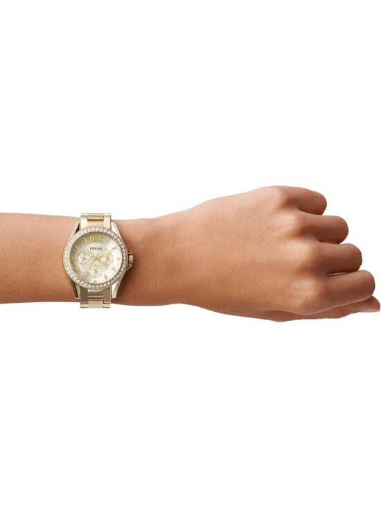 Fossil Women\'s Gold Analog Quartz Riley Stainless Steel Multifunction Watch main image 8